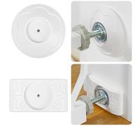 IB STYLE Protectores de Pared - para Barreras de Seguridad de Puertas y Escaleras, Almohadillas Antideslizantes Bebés y Perros, Montaje sin Taladrar, Evita Marcas y Arañazos, Blanco, Set de 4