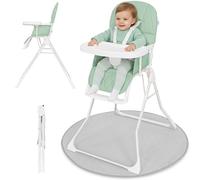 IB STYLE Trona Bebé Leno - Silla de Comer Plegable y Ahorra Espacio, Evolutiva con Bandeja y Reposapiés, Arnés de 5 Puntos, Asiento Acolchado, Fácil de Limpiar, de 6 Meses a 3 Años (15 kg), Verde