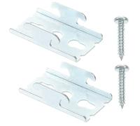 ibasenice 2 Juegos Soporte de Barra de Cortina Central de Hierro Plata Resistente al Desgaste Desgarro, Diseño Simple y Elegante para Comedor y Dormitorio