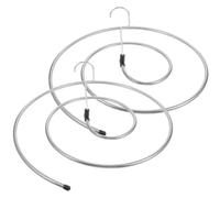 ibasenice 2 Piezas Gancho Espiral para Sábanas de Acero Inoxidable Tendedero de Ropa Multi-Funcional y Ahorro de Espacio, Soporte Redondo para Secar Colchas en Lavandería Varios Estilos
