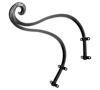 ibasenice 2 Piezas Soporte para Plantas de Pared Gancho para Cesta Colgante de Hierro Negro, para Bonsáis y Maceteros, Jardín y Exterior, Estilo Clásico Minimalista, Soporte Estable