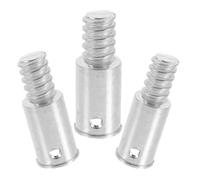 ibasenice 3 Piezas Adaptador de Mango de Escoba Extremo Roscado, Conexión Americana, Aleación de Aluminio, 19 Mm/22 Mm/25 Mm, Plata, para Escoba y Mopa de Poste Metálico, Limpieza Doméstica