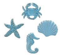 ibasenice 4 Pomos de Hierro Fundido Estilo Marinero Forma de Animal para Decoración Práctica en Cajones y Sala, Color Azul, Diseño Creativo y Delicado Color Color Aleatorio Varios estilos