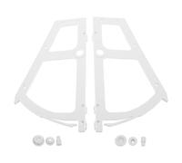 ibasenice Bisagras para zapatero de plástico blanco, 2 unidades, marco abatible de una sola capa, función ajustable y rotación flexible para armarios de almacenamiento en home