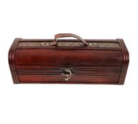 ibasenice Caja de Madera Almacenamiento Estable Portátil para Vino Tinto Marrón para Botellas de Vino y Cerveza Adecuado para Obsequios y Fiestas de Jubilación