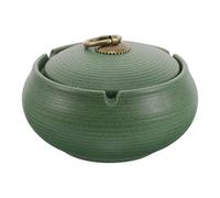 ibasenice Cenicero de Cerámica Diseño Original y Funcional con Tapa Resistente al Viento para Interiores y Exteriores para Ambientación del Hogar y Oficina