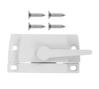 ibasenice Cerradura para Ventanas Correderas y Puertas de Aleación de Zinc Blanco, Durable y Fácil de Usar, Adecuado para Seguridad en Ventanas de Plástico y Acero