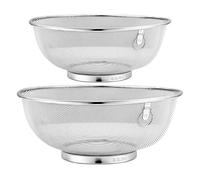 ibasenice Colador de Cocina Separar Residuos de Aceite de Acero Inoxidable 2 Piezas Malla Fina, Tazón Grande para Filtrar Leche de Soja y Escurrir Pasta Fácilmente
