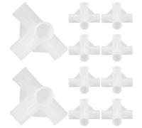 ibasenice Conectores de Plástico para Armario 10 Piezas, Junta de 4 Vías, Diámetro Interior 13 MM, para Armario y Gabinete, Montaje Fácil