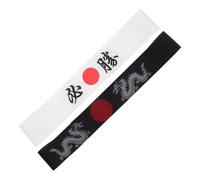 ibasenice Diadema Estilo Japonés de Poliéster Estampado Moderno, Cómoda y Versátil para Trabajo en Cocina y Deportes al Aire Libre, Pack de 2 Unidades