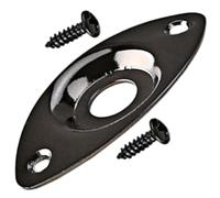 ibasenice Enchufe Negra Placas de Conexión para Guitarra Eléctrica Placas de Entrada Metálica para Jack de Guitarra Accesorios para Estudio o Práctica