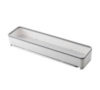 ibasenice Estante Flotante de Pared para Baño y Cocina, Organizador | Plástico, Barra Oculta para Secado de Toallas, Uso en Pisos de Alquiler, para Tarros y Tubos