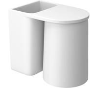 ibasenice Estante Magnético de Pared para Cepillo de Dientes y Vaso Blanco, Material Abs y PP Reciclable, Diseño Ahorrador de Espacio para Baño