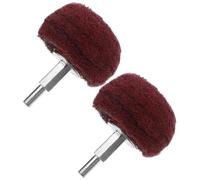 ibasenice Kit de Pulido para Superficies de Trabajo y Herramientas 2 Piezas Accesorio Pulidor de Taladro, Rojo, Material de Estropajo E Hierro Kit de Limpieza para Taladro Depurador