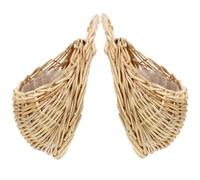 ibasenice Maceteros Colgantes Cesta Tejida 2 Piezas de Madera Beige Diseño Colgante para Ahorrar Espacio para Macetas Adecuado para Decoración del Hogar y Cocina
