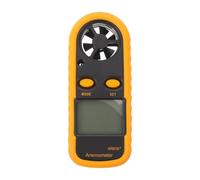 ibasenice Mini medidor de flujo de aire con retroiluminación LCD - Medidor digital de temperatura y viento - Anemómetro de velocidad del viento para actividades al aire libre como kayak y sistemas