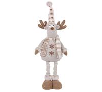 ibasenice Muñeco de Peluche Hecho de Tela y Algodón PP Diseño de Reno y Gorro Puntiagudo Navideño para Navidad Creativa para Escritorio en Casa