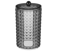 ibasenice Organizador Acrílico Negro para Discos de Algodón con Diseño de Patrón de Diamante, Compacto y Fácil de Limpiar, Adecuado para Bolsas de Maquillaje y Uso Móvil