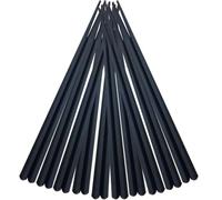 ibasenice Palillos Japoneses Hexagonales para Sushi, Ligeros y Resistentes al Desgaste, de Plástico Negro Portátil para Cena Asiática Diaria, Pack de 10 Pares
