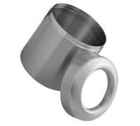 ibasenice Papelera Pequeña de Escritorio 1,5 L, de Acero Inoxidable 304 | Acabado Plata Cepillado, Diseño Cilíndrico Moderno, para Oficina, Dormitorio y Espacios Reducidos