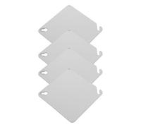 ibasenice Placa de Cubierta Metálica Cuadrada para Caja de Conexiones Eléctricas, Resistente Intemperie, Color Plata, Paquete de 4 Piezas para Instalación en Hogar y Bricolaje