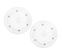 ibasenice Plato Giratorio de Plástico Transparente PS 2 Piezas Rotación 360 Grados y Diseño Antideslizante para Almacenamiento Práctico en Uso Doméstico y Cocina