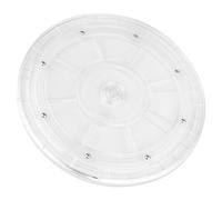 ibasenice Plato Giratorio Redondo y Diseño Antideslizante Superficie Lisa de Acrílico Transparente para Especias de Cocina Adecuado para Arreglo Floral y Bonsái