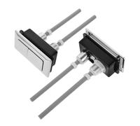 ibasenice Pulsador Abs 2 Piezas de Cisterna de Inodoro Rectangular Plata