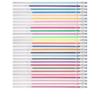 ibasenice Recambios de Bolígrafo de Gel 24 Piezas Tinta de Colores, Punta 0.8mm, Plástico Duradero para Estudiantes y Oficina