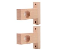ibasenice Soporte Barra Cortina Madera Resistente y Decorativo, 2 Piezas de Material Sintético, Diseño Creativo para Soporte Cortinas sin Taladrar en Baño o Salón