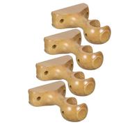 ibasenice Soporte de Madera y Montaje en Pared 4 Piezas Protección contra Rayaduras Minimalista para Barra de Cortina de 29mm para Instalación Profesional y DIY