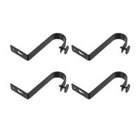 ibasenice Soporte para Barra de Cortina de Techo Negro de Acero al Carbono para Barra de 28mm con Alta Capacidad de Carga y Fijación Estable para Hogar y Hotel