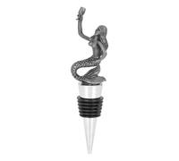 ibasenice Tapón de Limpiar Vino Reutilizable de Sirena Botella de Diseño para Fácil Aleación de Zinc Sello Hermético y para Aceite y Vinagre
