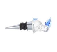 ibasenice Tapón de Vino Reutilizable Forma de Conejo Azul de Cristal, Hermético y Versátil para Botellas de Vidrio en Reuniones en Casa y Bares