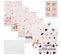 ibasenice Tarjeta de Felicitación de Jubilación con Mensaje Alegre, Cartulina, Tarjeta de Despedida para Fiesta de Jubilación y Celebración, para Compañeros y Seres Queridos