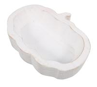 ibasenice Tazón de Postre de Madera Forma de Calabaza, Práctico Recipiente Multipropósito para Servir Frutas y Establecimientos, Diseño Distintivo y Elegante