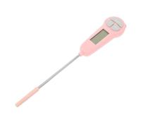 ibasenice Termómetro Digital de Cocina para Alimentos y Frituras Color Rosa, Fácil de Usar, Resistente, Material Abs y Acero Inoxidable, Adecuado para Cocinar y Freír