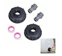 Ibc - Grifo para depósito de agua de 1000 litros, accesorio para depósito de agua Ibc, grifo con conector de 1/2 pulgadas, rosca gruesa S60 x 6, adaptador de extensión para depósito de agua de 1000 l