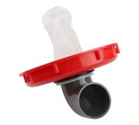 IBC Tapa de filtro con filtro de nailon lavable, adaptador de tanque de agua de lluvia de 45°/90° para bolsa IBC de 163 mm/245 mm, conector de manguera de plástico para riego de jardín y