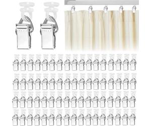 Ibenzoa® 70: Soportes metálicos para cortinas con ruedas de plástico, clips resistentes a la corrosión para colgar cortinas, persianas y elementos decorativos de forma segura, ideales para alféizares 