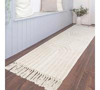Ibenzoa®: Alfombra de baño 100% algodón con estampado de arcoíris. Alfombrilla absorbente, resistente a las manchas, con textura antideslizante, ideal para baño, cocina y pasillo