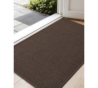 Ibenzoa®: Alfombrilla absorbente para suciedad, fabricada en algodón, robusta y absorbente, color marrón, 55 x 80 cm, lavable y antideslizante, ideal para pasillos y puertas de entrada