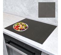 Ibenzoa®: Alfombrilla de protección para placas de inducción, fabricada con silicona de platino apta para alimentos, dimensiones 52 x 60 cm, color gris, con propiedades magnéticas para adherirse y res