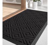 Ibenzoa®: Alfombrilla para pies absorbente, fabricada en polipropileno, con sistema de drenaje de agua, lavable, antideslizante, para uso interior y exterior, color , 43 x 75 cm