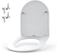 Ibenzoa®: Asiento de inodoro de cerámica con sistema de cierre suave y bisagras de acero inoxidable de 360° de ajuste, revestimiento resistente a los arañazos y larga durabilidad