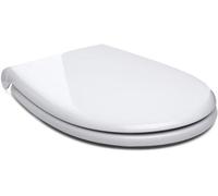 Ibenzoa® - Asiento para inodoro (36,5 x 5,5 x 46,5 cm) – Adaptable a la mayoría de los inodoros (7–17 cm), 100% termoplástico, reforzado con fibra de vidrio, cierre lento y tapa removible, fácil de li