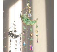 Ibenzoa® Atrapasoles de cristal "Kristall" hechos de cristal K9 y metal – Decoración para ventanas con efectos de arcoíris, adorno colgante y regalo para el hogar, el jardín, el salón o el coche