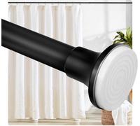 Ibenzoa® Barra de ducha telescópica ajustable sin necesidad de taladro, acero inoxidable , 70–120 cm, Ø 2,5 cm – Barra para cortina de ducha y separador de ambientes