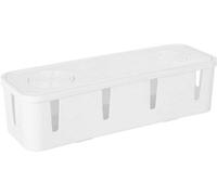 Ibenzoa® - Caja organizadora para cables, de color blanco, ideal para un almacenamiento ordenado y seguro para niños, ahorra espacio, se puede montar en la pared, dimensiones: 270 x 75 x 75 mm