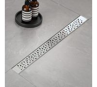 Ibenzoa®: Canal de ducha de 90 cm de acero inoxidable 304, con sifón y filtro de pelo, patas ajustables – desagüe de suelo rectangular para un drenaje accesible